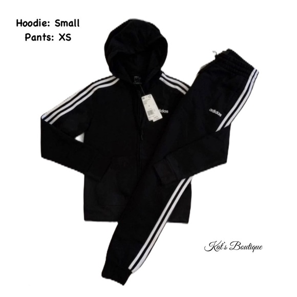 adidas Tops - (NWT) Adidas Full-Zip Hoodie (S) Pants (XS)